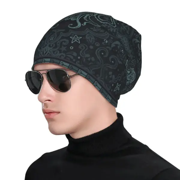 Cthulhu Mythos Artistic Black Beanie Hat - Image 4