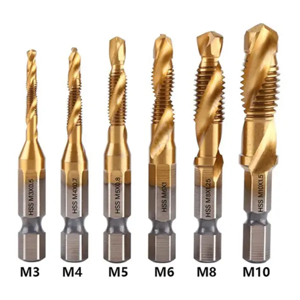 Titanium Plated HSS Tap Drill Bit Set - Image 10