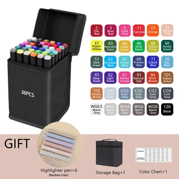 120 Colors Dual Tip Art Markers Set - Image 15