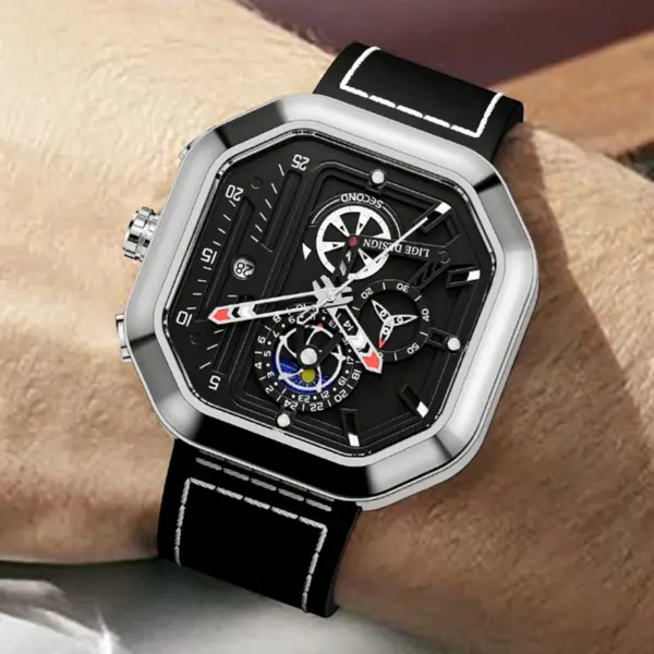 Luxury Men's Quartz Sports Watch with Luminous Dial - Image 5