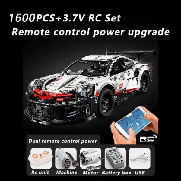 1600PCS Remote Control Car Building Blocks Set - Image 9
