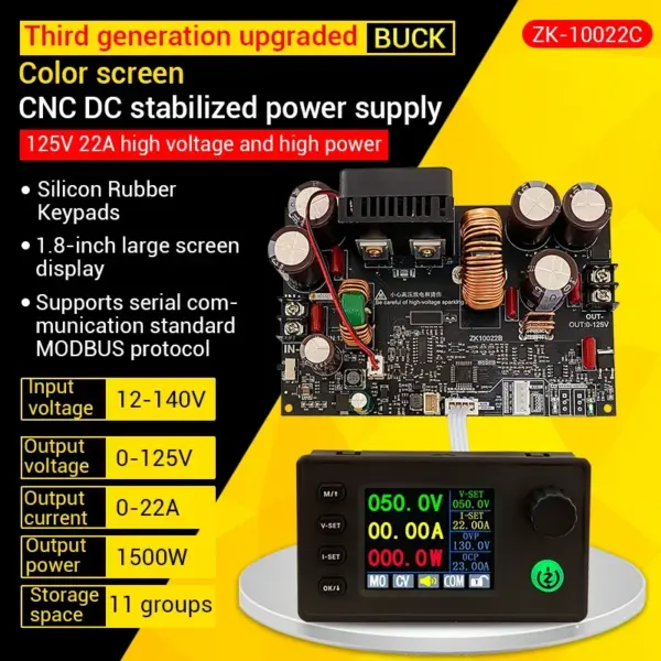 125V 22A 1500W Adjustable DC Buck Converter - Image 6