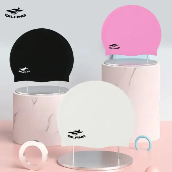 Silicone Waterproof Swimming Cap for Adults Kids - Image 2
