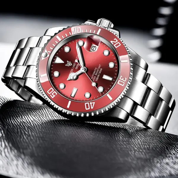 LIGE Automatic Men's Diver Stainless Steel Watch - Image 2