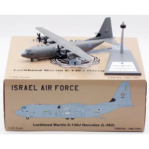 1:200 Diecast Metal Israeli C-130J Model - Image 2