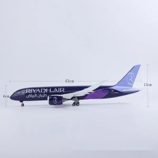 1:130 Scale Riyadh Airlines Boeing 787 Model - Image 6