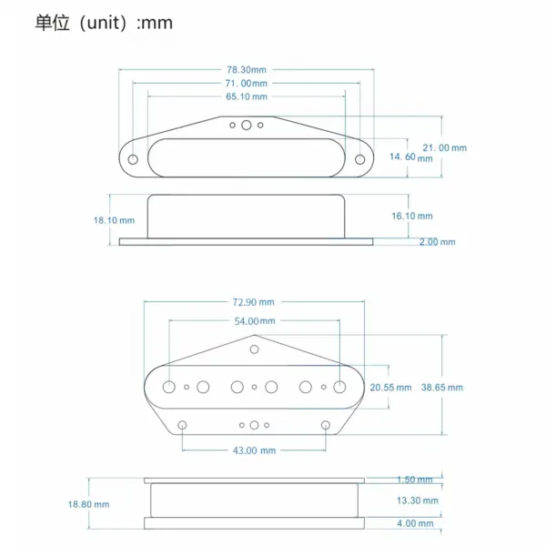 Alnico 5 Electric Guitar Pickup Set 2pcs - Image 6