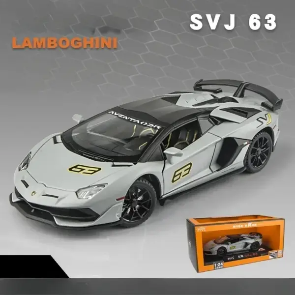 1:24 Scale Lamborghini Aventador SVJ Diecast - Image 13