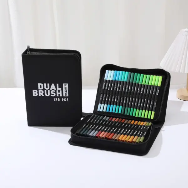 168 Colors Dual Brush Art Markers Set - Image 7