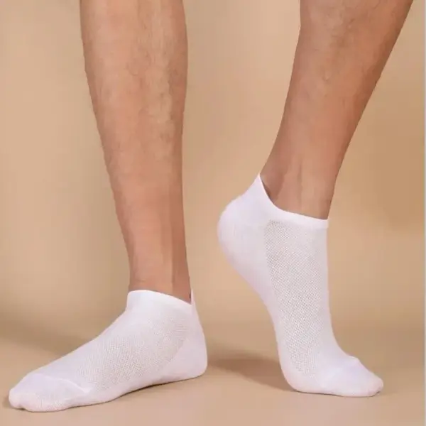 5 Pairs Low Cut Breathable Boat Socks - Image 2