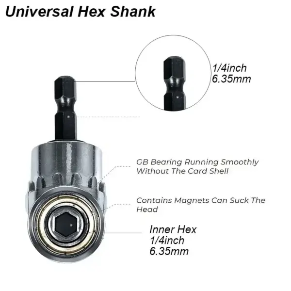 Angle Drill Attachment 105 Degree Hex Adapter - Image 5