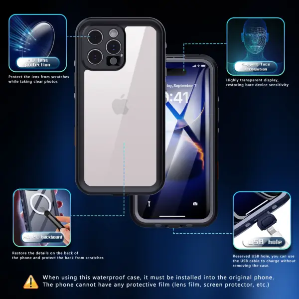Waterproof Rugged Phone Case for iPhone 16 Pro Max - Image 4