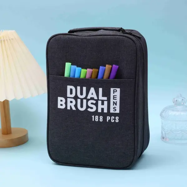 168 Colors Dual Brush Art Markers Set - Image 8