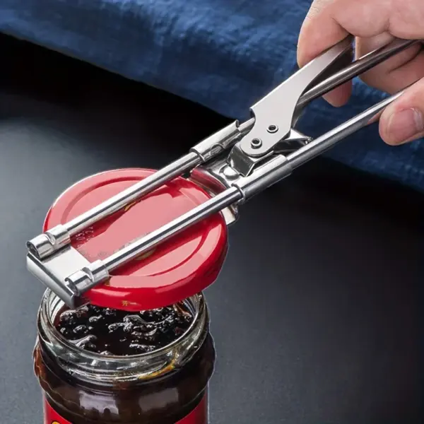 Adjustable Stainless Steel Jar and Bottle Opener