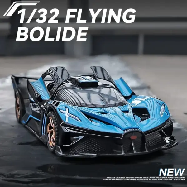 1:32 Bugatti Bolide Alloy Diecast Model Car - Image 3