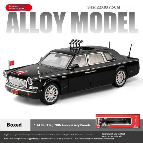 1:24 Alloy HONGQI L5 Model Car with Sound - Image 7