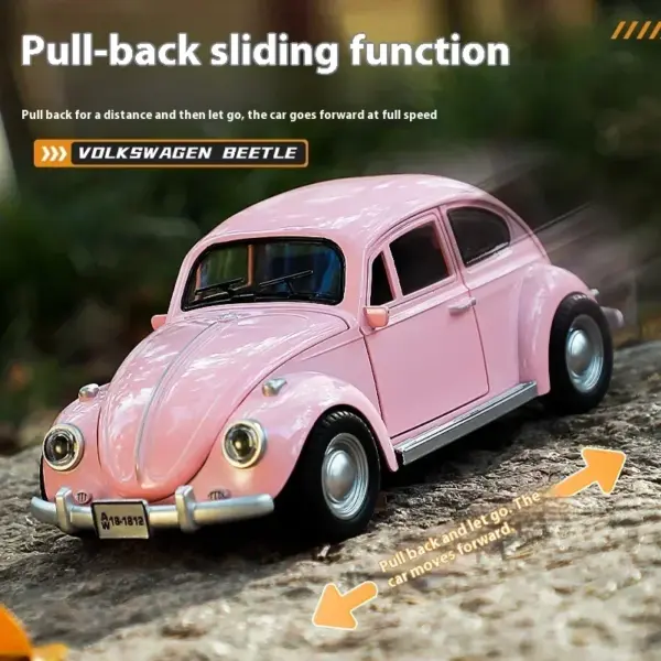 1:18 1955 Volkswagen Beetle Diecast Model Car - Image 2