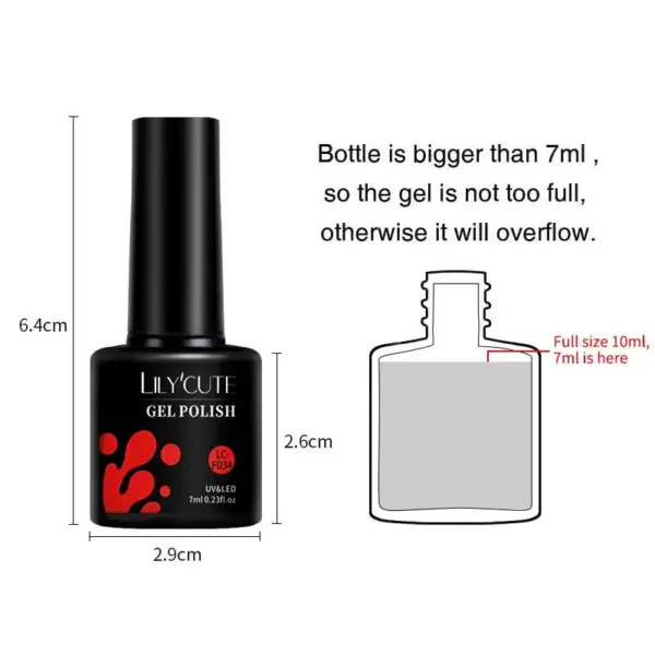 LILYCUTE 129 Colors 7ml Nail Gel Polish - Image 6