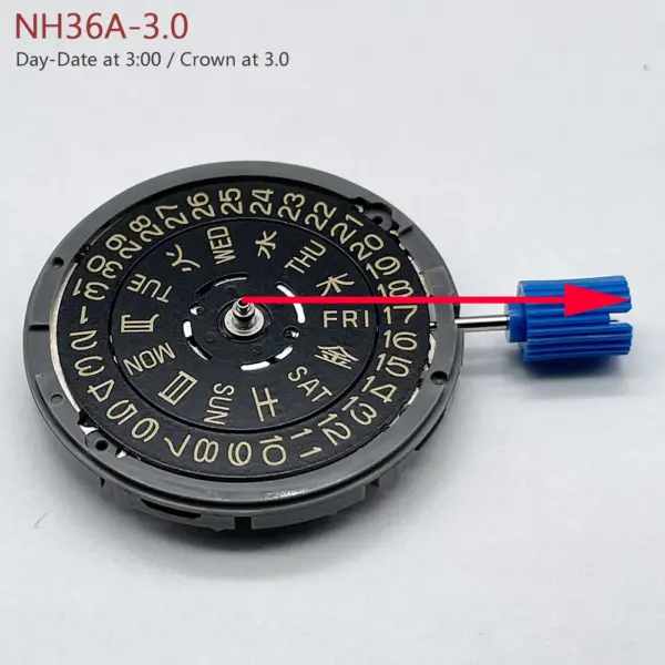 Japan NH36A Golden Movement Crown Replacement - Image 8