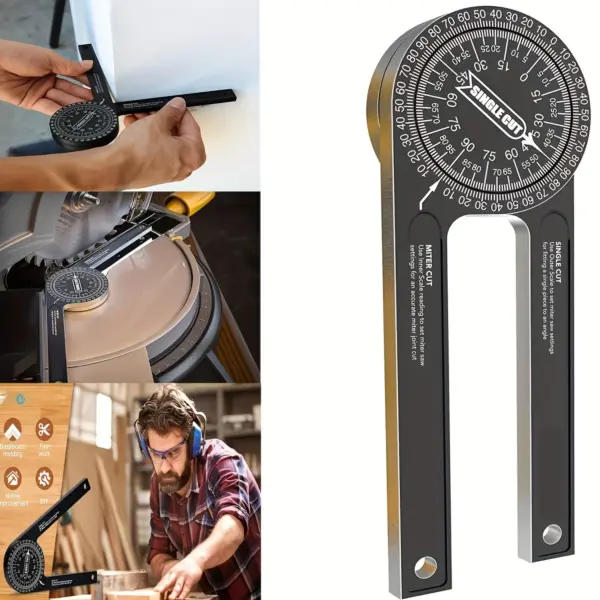 Aluminum Miter Saw Protractor with Laser Scales - Image 7
