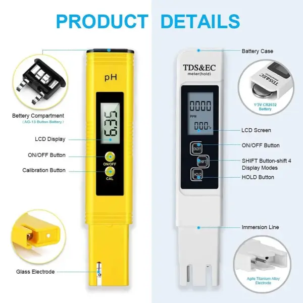 Digital TDS and pH Meter Combo Tester - Image 2