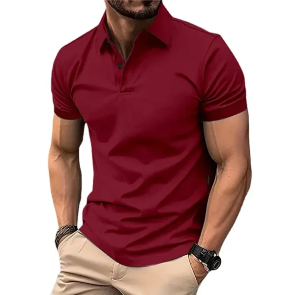Men's Casual Short Sleeve Polo Shirt - Image 7