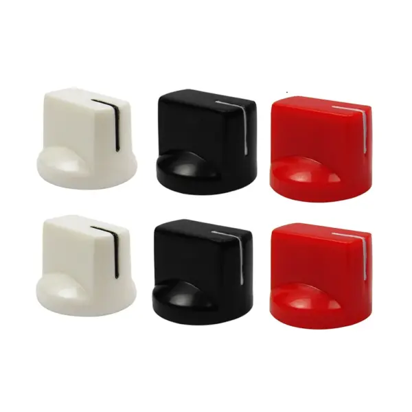 6PCS Plastic Guitar Amp Effect Pedal Control Knobs