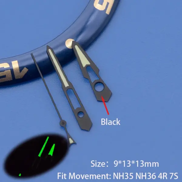 Modified Green Luminous Watch Hands for NH35A - Image 4