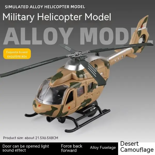 1:64 Scale Military Helicopter Alloy Model - Image 8