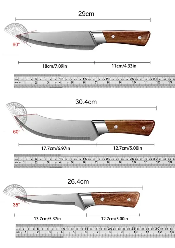 Japanese Stainless Steel Meat Cutting Knife Set - Image 6