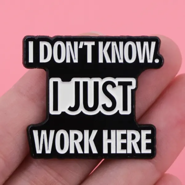 Funny I Don't Know Enamel Brooch Pin - Image 3