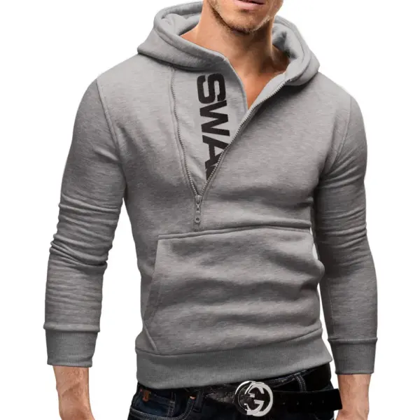 Men's Casual Polka Dot Zipper Hoodie - Image 15
