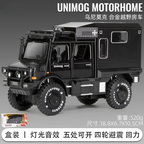 1:28 Mercedes-Benz UNIMOG Diecast Model Car - Image 2