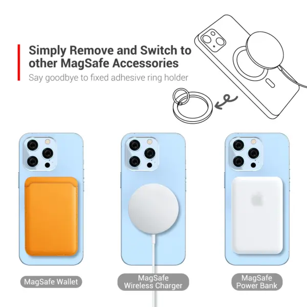 Magnetic Ring Holder for iPhone 12 13 14 15 - Image 6