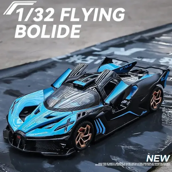 1:32 Bugatti Bolide Alloy Diecast Model Car - Image 4