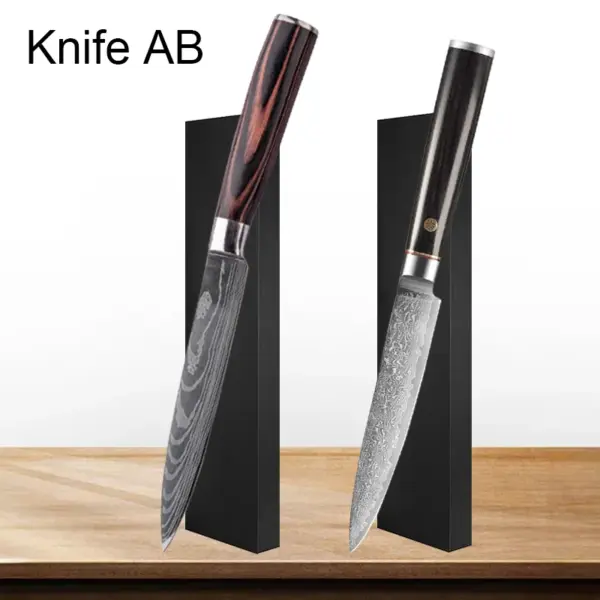 Multifunctional Chef's Knife Set with Wood Handle - Image 12