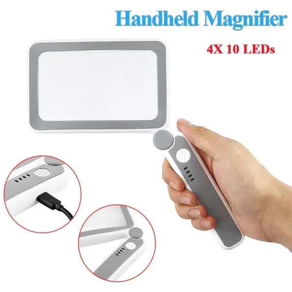 Handheld LED Magnifying Glass with 4x Zoom - Image 6