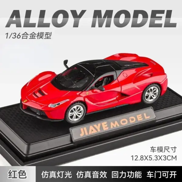 1:36 Ferrari Laferrari Convertible Toy Car - Image 14