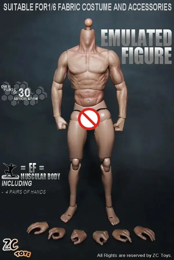 1/6 Scale Male Muscle Body Action Figure - Image 2