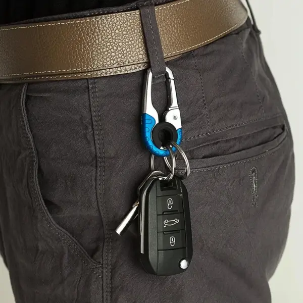 Zinc Alloy Car Keychain Ring with Hook - Image 3