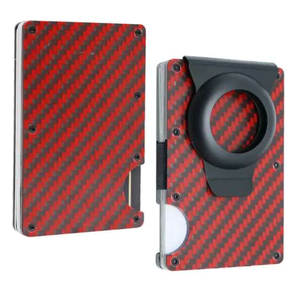 AirTag Carbon Fiber Credit Card Holder Wallet - Image 3