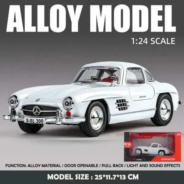 1:24 Diecast Mercedes-Benz 300SL Model Car - Image 7