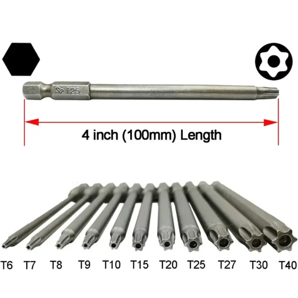 11-Piece Magnetic Torx Screwdriver Bit Set - Image 4