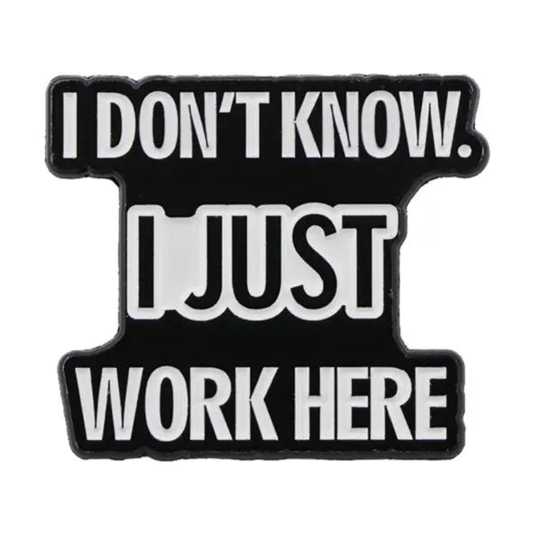 Funny I Don't Know Enamel Brooch Pin - Image 5