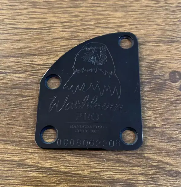 Black Neck Plate for 6-String Electric Guitar