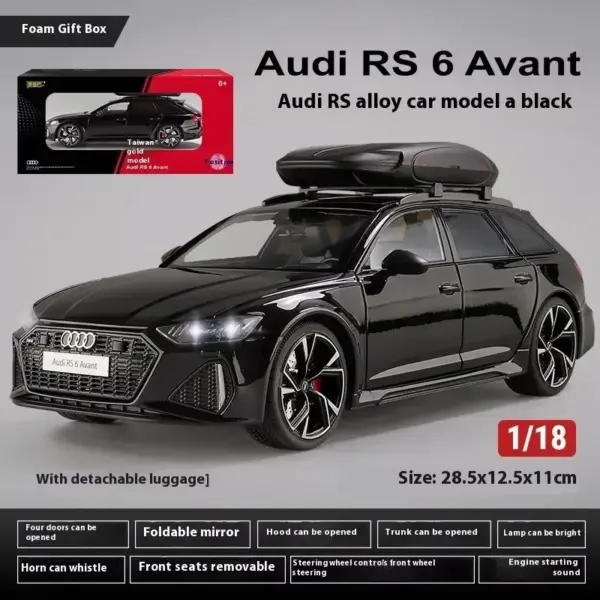 1:18 Audi RS6 Avant Diecast Model Car - Image 10