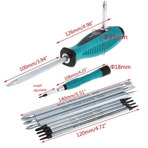 10-Piece Magnetic Screwdriver Set with Handle - Image 6