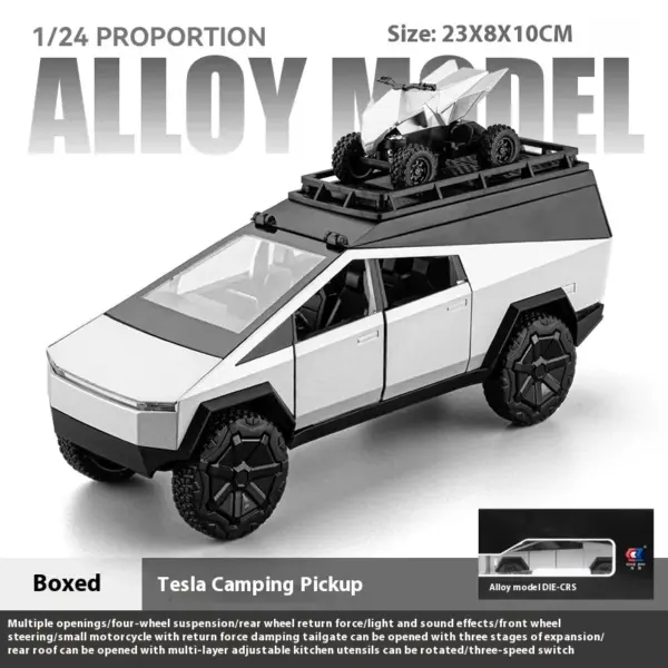 1:24 Tesla Pickup Diecast Model Toy Vehicle - Image 12