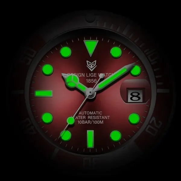 LIGE Automatic Men's Diver Stainless Steel Watch - Image 3