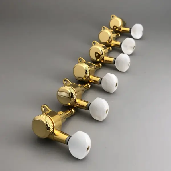 Gold Locking Guitar Machine Heads with Pearl Buttons - Image 5
